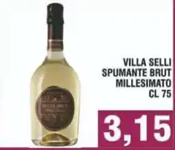 Bitar VILLA SELLl SPUMANTE BRUT MILLESIMATO offerta