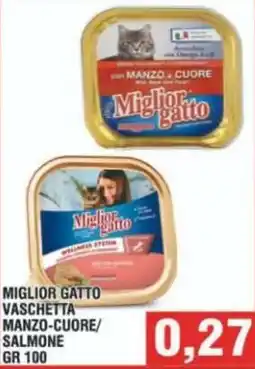 Bitar Miglior Gatto Vaschetta Manzo-Cuore/Salmone offerta