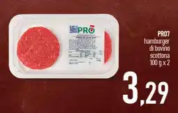 Ciro Amodio PRO7 hamburger di bovino scottona offerta