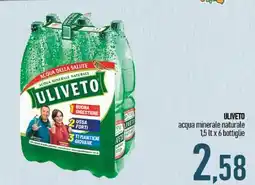 Ciro Amodio ULIVETO acqua minerale naturale offerta