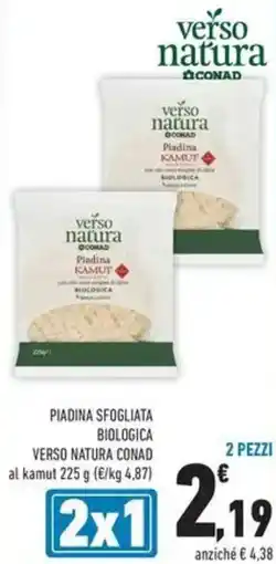 Conad Superstore Piadina sfogliata biologica Verso natura conad offerta