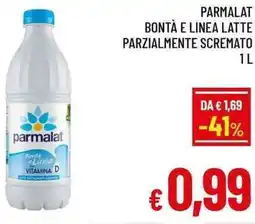 A&O Parmalat bontà e linea latte parzialmente scremato offerta