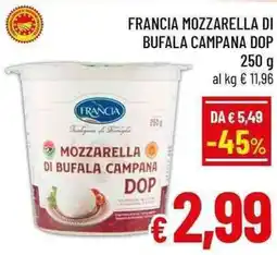 A&O Francia mozzarella di bufala campana dop offerta