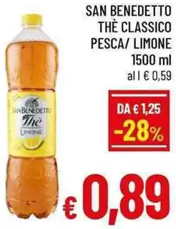 A&O San benedetto thè classico pesca/limone offerta