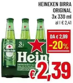 A&O Heineken birra original offerta