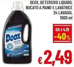 A&O Deox, detersivo liquido, bucato a mano e lavatrice offerta