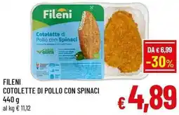 A&O Fileni cotolette di pollo con spinaci offerta