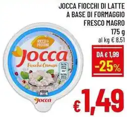 A&O Jocca fiocchi di latte a base di formaggio fresco magro offerta