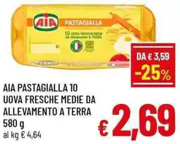 A&O Aia pastagialla 10 uova fresche medie da allevamento a terra offerta