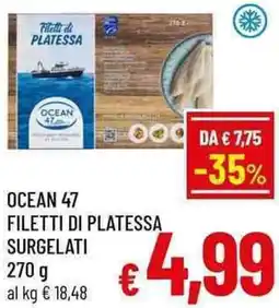 A&O Ocean 47 filetti di platessa surgelati offerta