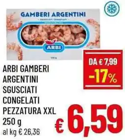 A&O Arbi gamberi argentini sgusciati congelati pezzatura xxl offerta