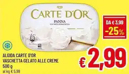 A&O Algida carte d'or vaschetta gelato alle creme offerta