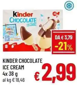 A&O Kinder chocolate ice cream offerta
