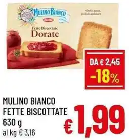 A&O Mulino bianco fette biscottate offerta