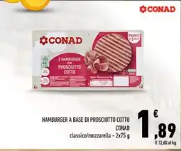 Conad City Hamburger a base di prosciutto cotto conad offerta