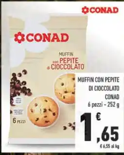 Conad City Muffin con pepite di cioccolato conad offerta