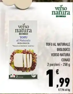 Conad City Tofu al naturale biologico verso natura conad offerta