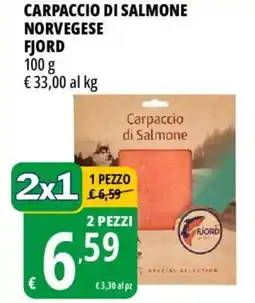 Tigros Carpaccio di salmone norvegese fjord offerta