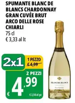 Tigros Spumante blanc de blancs chardonnay gran cuvée brut arco delle rose chiarli offerta