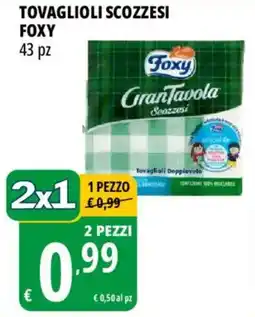 Tigros Tovaglioli scozzesi foxy offerta