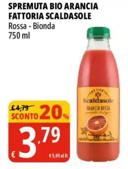 Tigros Spremuta bio arancia fattoria scaldasole offerta