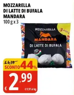 Tigros Mozzarella di latte di bufala mandara offerta
