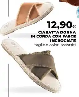 Coop Ciabatta donna in corda con fasce offerta