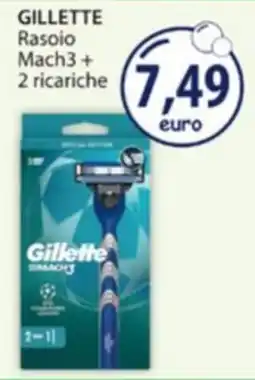 Acqua & Sapone GILLETTE Rasoio Mach3+ 2 ricariche offerta