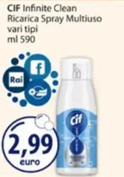 Acqua & Sapone CIF Infinite Clean Ricarica Spray Multiuso offerta