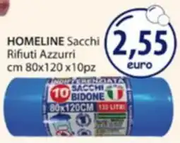 Acqua & Sapone HOMELINE Sacchi Rifiuti Azzurri offerta