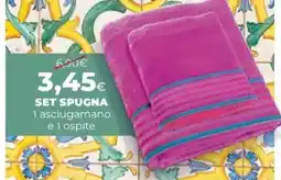 Coop Set spugna 1 asciugamano e 1 ospite offerta