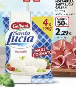 Coop Mozzarella Santa Lucia Galbani offerta