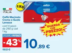 Carrefour Caffè Macinato Crema e Gusto Lavazza offerta
