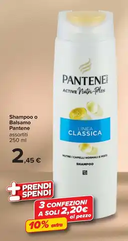 Carrefour Shampoo o Balsamo Pantene offerta