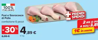 Carrefour Fusi e Sovracosce di Pollo offerta