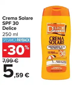 Carrefour Crema Solare Delice offerta