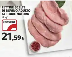 Coop Fettine scelte di bovino adulto fattorie natura offerta