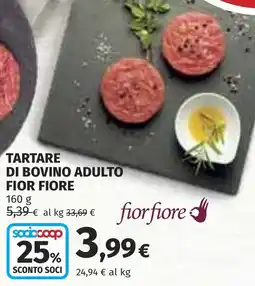 Coop Tartare di bovino adulto fior fiore offerta