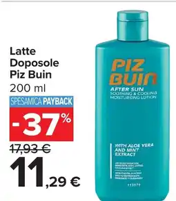 Carrefour Latte Doposole Piz Buin offerta