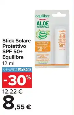 Carrefour Stick Solare Protettivo SPF 50+ Equilibra offerta