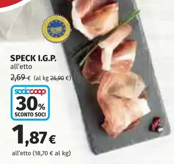 Coop SPECK I.G.P. offerta