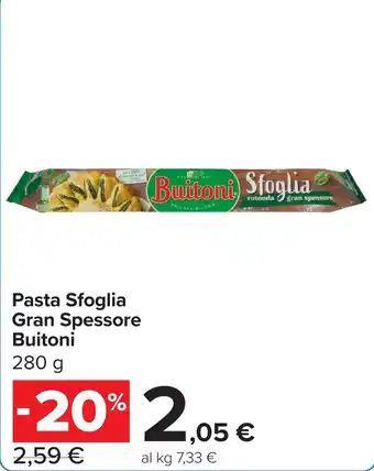 Carrefour Pasta Sfoglia Gran Spessore Buitoni offerta