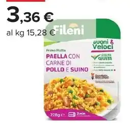 Carrefour Fileni Paella con carne di pollo e suino offerta