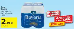 Carrefour Birra Bavaria offerta