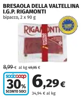 Coop Bresaola della Valtellina I.G.P. Rigamonti offerta