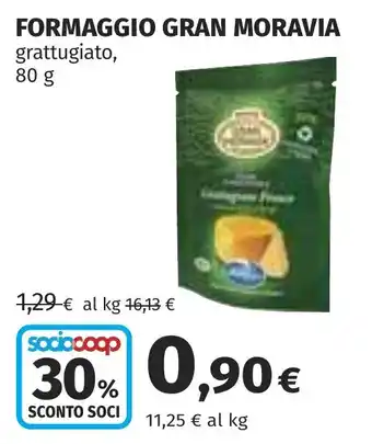 Coop FORMAGGIO GRAN MORAVIA offerta