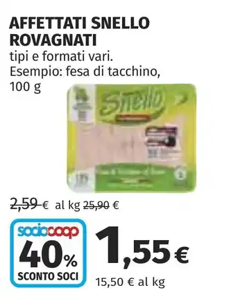 Coop Affettati snello rovagnati offerta