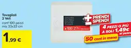 Carrefour Tovaglioli 2 Veli offerta