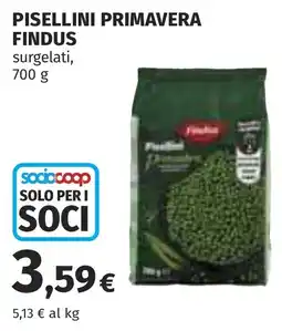Coop Pisellini Primavera Findus offerta