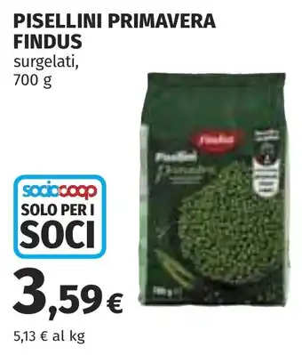 Coop Pisellini Primavera Findus offerta